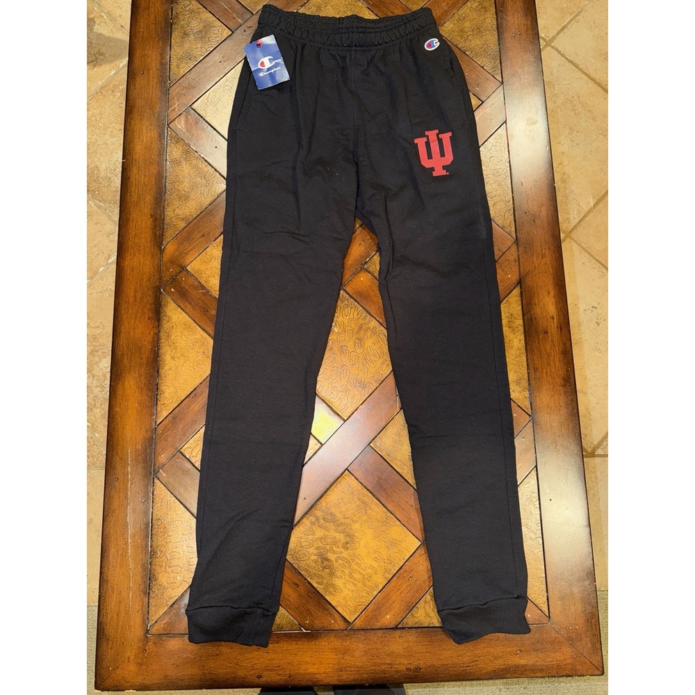 Indiana Hoosiers Pants Mens Small Champion Black NCAA Basketball Sweatpants